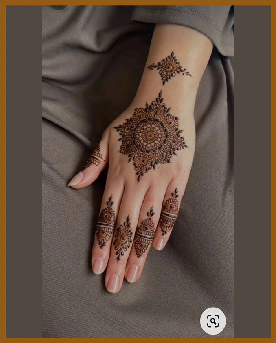 Aesthetic Back Hand Mehndi With Dome Like Motif